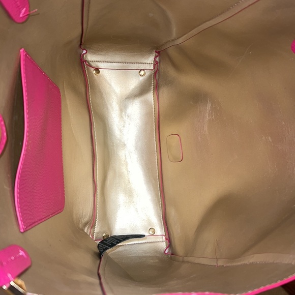 Fushia lauren Ralph Lauren tote flawed - Picture 13 of 15